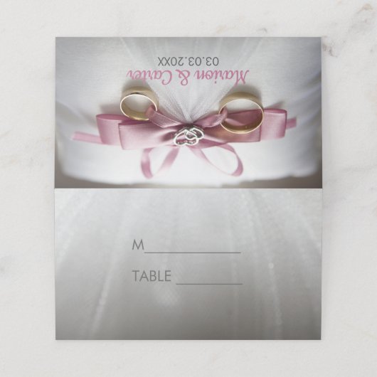 Roze lint en weduwen (Buitenkant ongevouwen)