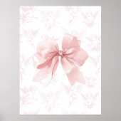 Roze lint engel wandkunst poster (Voorkant)