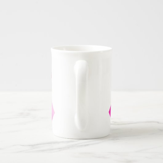 Roze lint Faith Bone China Mok (Achterkant)