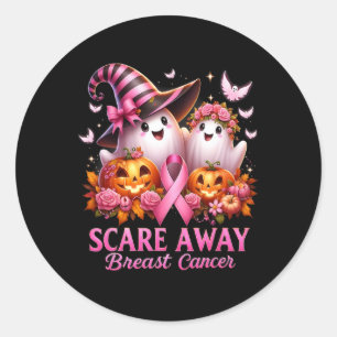 Roze Lint Geest Boo Verjaag Borstkanker Hal Ronde Sticker