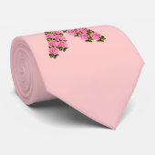 Roze lint gemaakt van roze rozen stropdas (Opgerold)