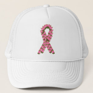Roze lint gemaakt van roze rozen trucker pet