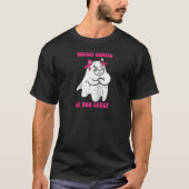 Roze lint Halloween borstkanker krijger is Boo T-shirt (Voorkant)