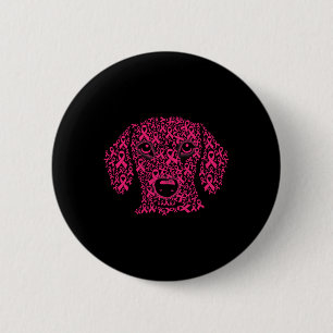 Roze lint Hondenliefhebber Inspirerend borstkanker Ronde Button 5,7 Cm