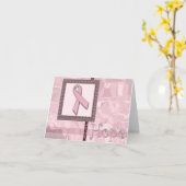 Roze lint - Hoop Kaart (Gele Bloem)