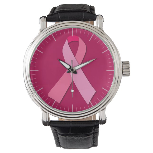 Roze lint horloge (Voorkant)