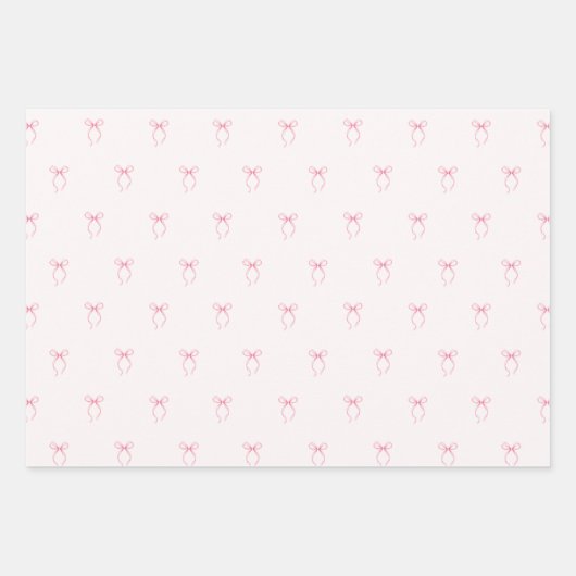 Roze lint inpakpapier vel (Voorkant 2)