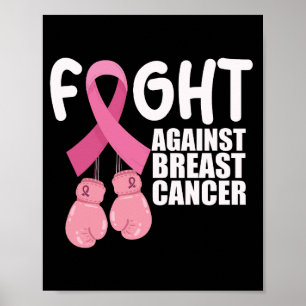 Roze Lint Kankerbewustzijn Borstkanker Strijd  Poster