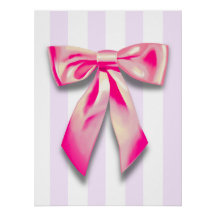 Roze lint kinderkamer poster