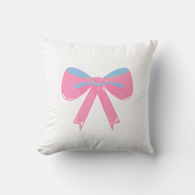 Roze lint  kussen (Voorkant)