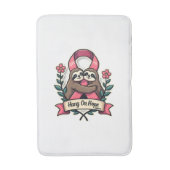 Roze Lint Luiaard Steun Vintage Bewustzijnskunst Badmat (Voorkant Verticaal)