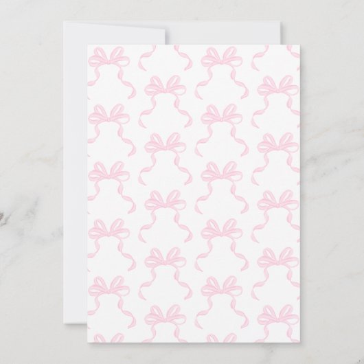 Roze lint meisjesachtig coquet meisjes 12e verjaar kaart (Achterkant)