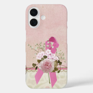 Roze lint met Roos iPhone 16 Hoesje