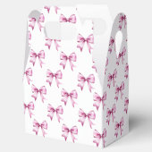 Roze lint met strik bedankdoosjes (Geopend)