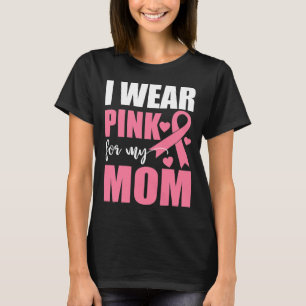 Roze lint moeder vechter krijger borstkanker t-shirt