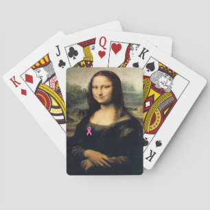 Roze lint Mona Lisa Speelkaarten