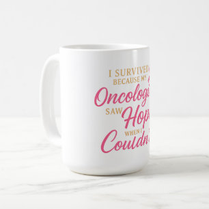Roze Lint Oncoloog Dank Je – Overlevende Koffiemok