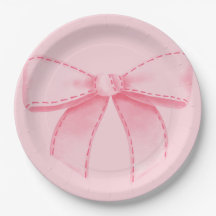 Roze lint papieren bord met effen roze achtergrond