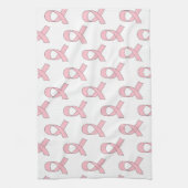 Roze Lint Patroon Theedoek (Verticaal)