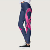 Roze lint Personaliseer 2 overlevende borstkanker Leggings (Links)