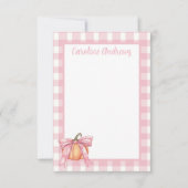 Roze Lint Pompoen, Coquette Roze Stationery Bedankkaart (Voorkant)