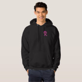Roze lint-prestatiejasje voor overlevenden hoodie (Voorkant volledig)
