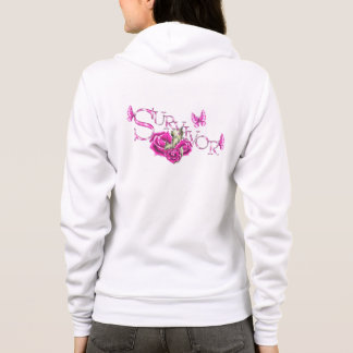 Roze lint-prestatiejasje voor overlevenden hoodie