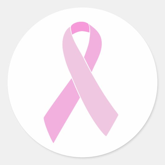 roze lint ronde sticker (Voorkant)