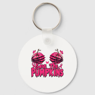 Roze lint Save the Pumpkins Borstkanker Herfst S Sleutelhanger