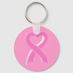 Roze lint sleutelhanger