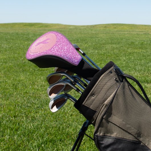 Roze lint Sparkle Golfheadcover (Insitu)