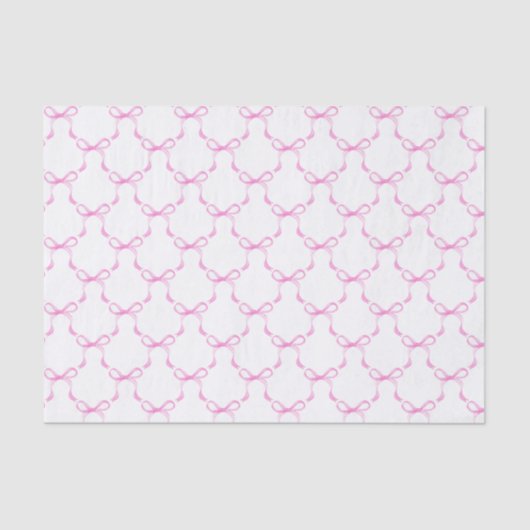 Roze lint strikken tissuepapier (Voorkant)