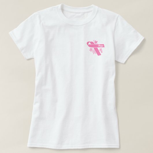 Roze lint t-shirt (Design voorkant)