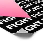 Roze lint tegen borstkanker poster (Hoek)
