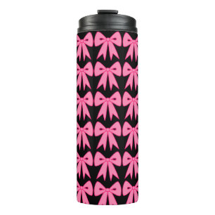 Roze lint thermotumbler thermosbeker