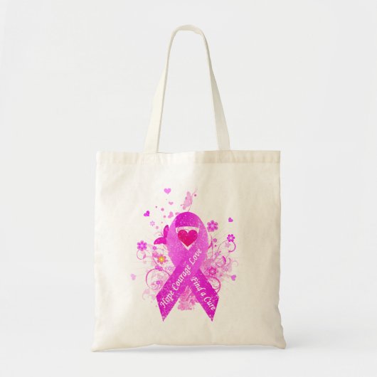 Roze lint tote bag (Voorkant)