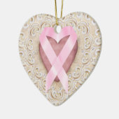 Roze lint uit het hart - SRF Keramisch Ornament (Links)