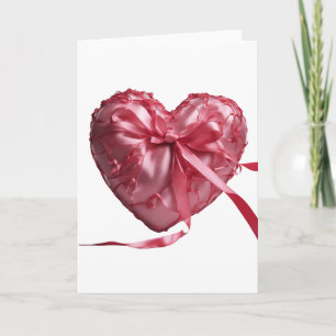 Roze lint Valentijnsdag Hart Kaart