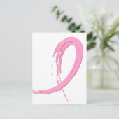 Roze lint van borstkanker A4 Briefkaart (Staand voorkant)