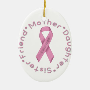 Roze lint van Courage Keramisch Ornament