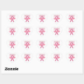 Roze lint van Hope Heart Cancer Survivor Stickers (Vel)