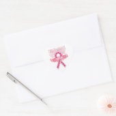 Roze lint van Hope Heart Cancer Survivor Stickers (Envelop)