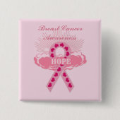 Roze lint van Hope Roze Button (Voorkant)