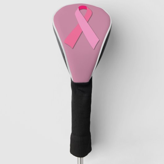 Roze lint voor borstkanker golfheadcover (Voorkant)