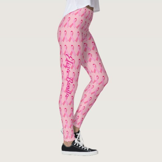 Roze lint voor borstkanker leggings (Rechts)