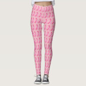 Roze lint voor borstkanker leggings (Voorkant)