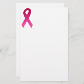 Roze lint voor de bewustmaking van borstkanker briefpapier (Voorkant / Achterkant)
