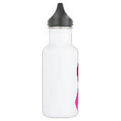 Roze lint voor de bewustmaking van borstkanker waterfles (Links)