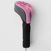 Roze lint voor kankerbewustmaking Lady damse golfe Golfheadcover (Schuin)
