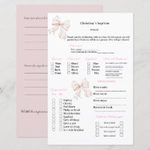 Roze lint voorspellingen en advies spel voor Doop